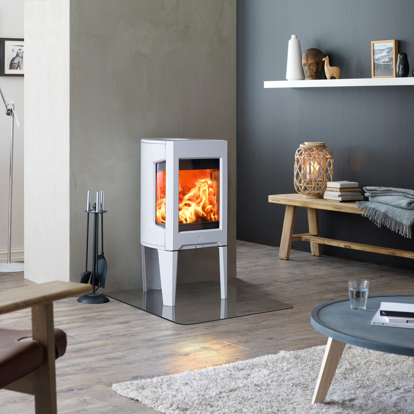 Jøtul F 163 Wood Burning Stove White Enamel