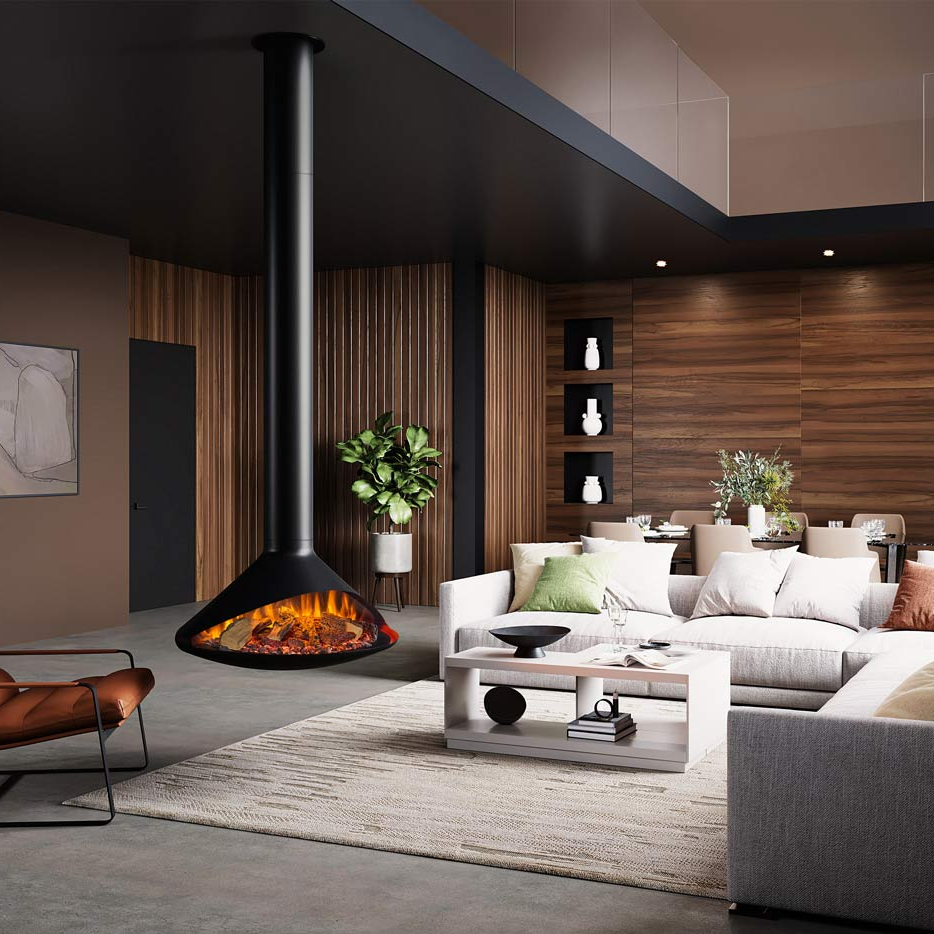 Onyx Orbit Hanging Electric Fire