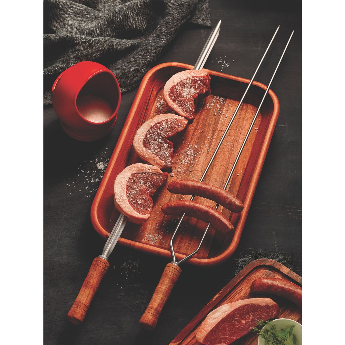 Tramontina Double Stainless Steel Skewer with Wood Handle 85cm