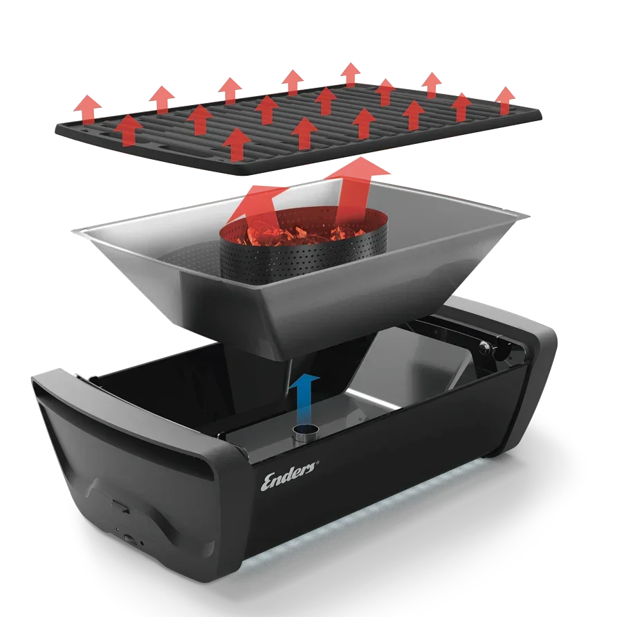 Enders Aurora Mirror Silver Portable Charcoal Barbecue