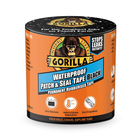 Gorilla Waterproof Patch & Seal Tape 100mm x 3m Black