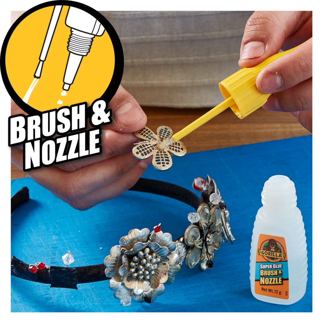 Gorilla Super Glue Brush & Nozzle 12g