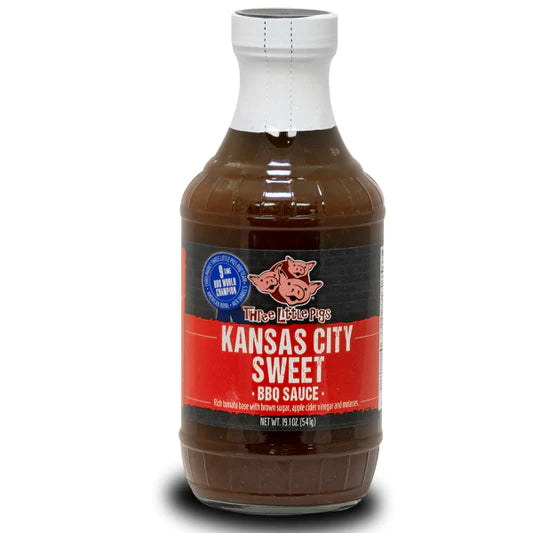 Three Little Pigs BBQ ‘Kansas City Sweet’ BBQ Sauce (19.5 oz)