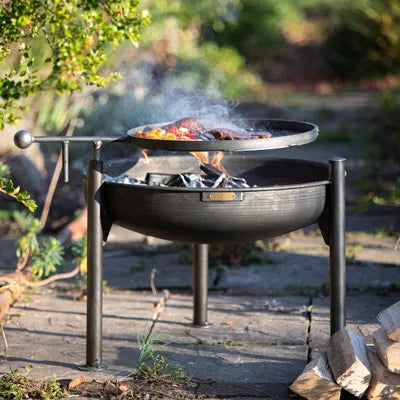 Firepits UK Legs Eleven Fire Pit with Swing Arm BBQ Rack