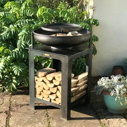 Firepits UK Modular Kitchen Fire Bowl with Log Store