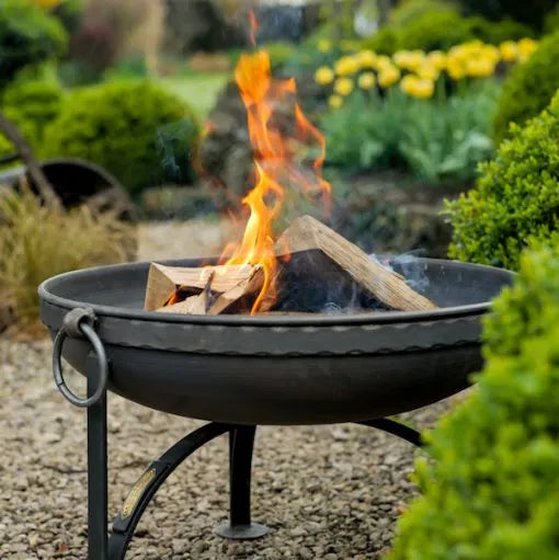 Firepits UK Plain Jane with Swing Arm BBQ Rack Fire Pit