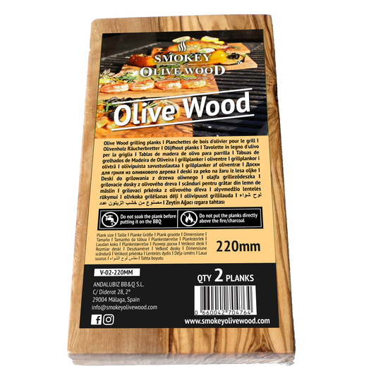 SOW Olive Wood Grilling Smoking Planks Nº6 220mm (2 pack)