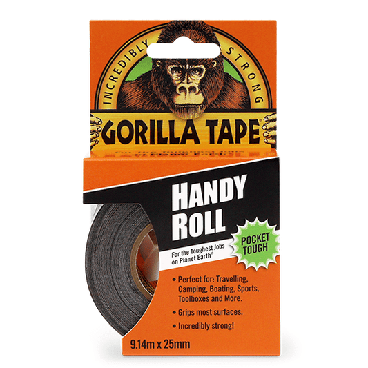 Gorilla Tape Handy Roll 25mm x 9m Black