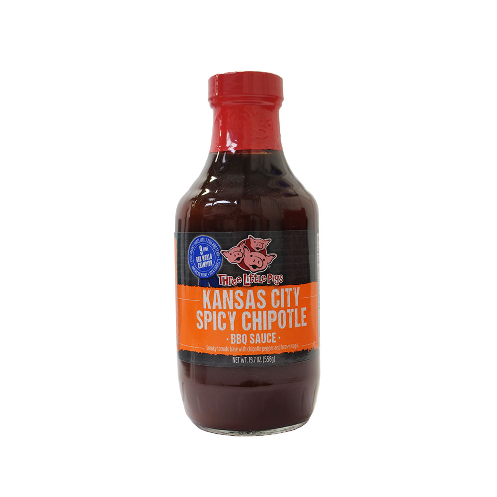 Three Little Pigs BBQ KC Spicy Chipotle BBQ Sauce (19.5 oz)